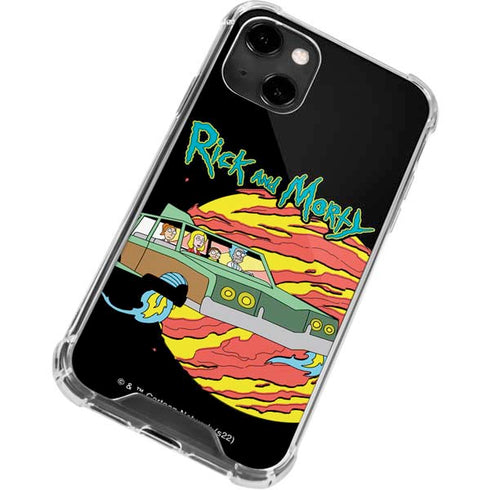 Adult Swim Rick and Morty Family Wagon iPhone 14 Clear Case
